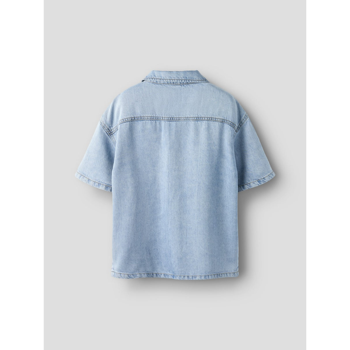 Name It Light Blue Denim Nkmjoy Boxy Dnm 1/2 Skjorte 1860-Ph F