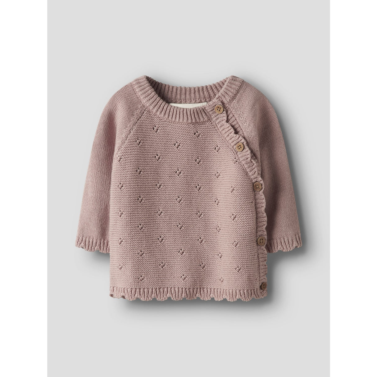 Lil'Atelier Misty Rose Nbflaguna Ls Slå-om Strik Lil Noos