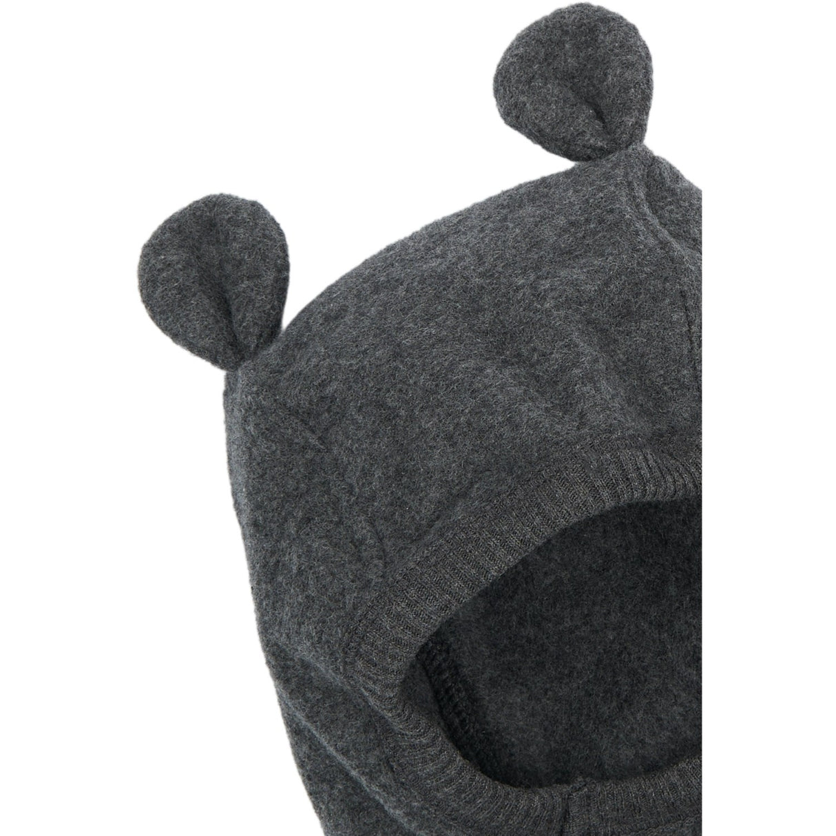 Mikk-Line Anthracite Melange Bomuld Fleece Elefanthue Med Ører