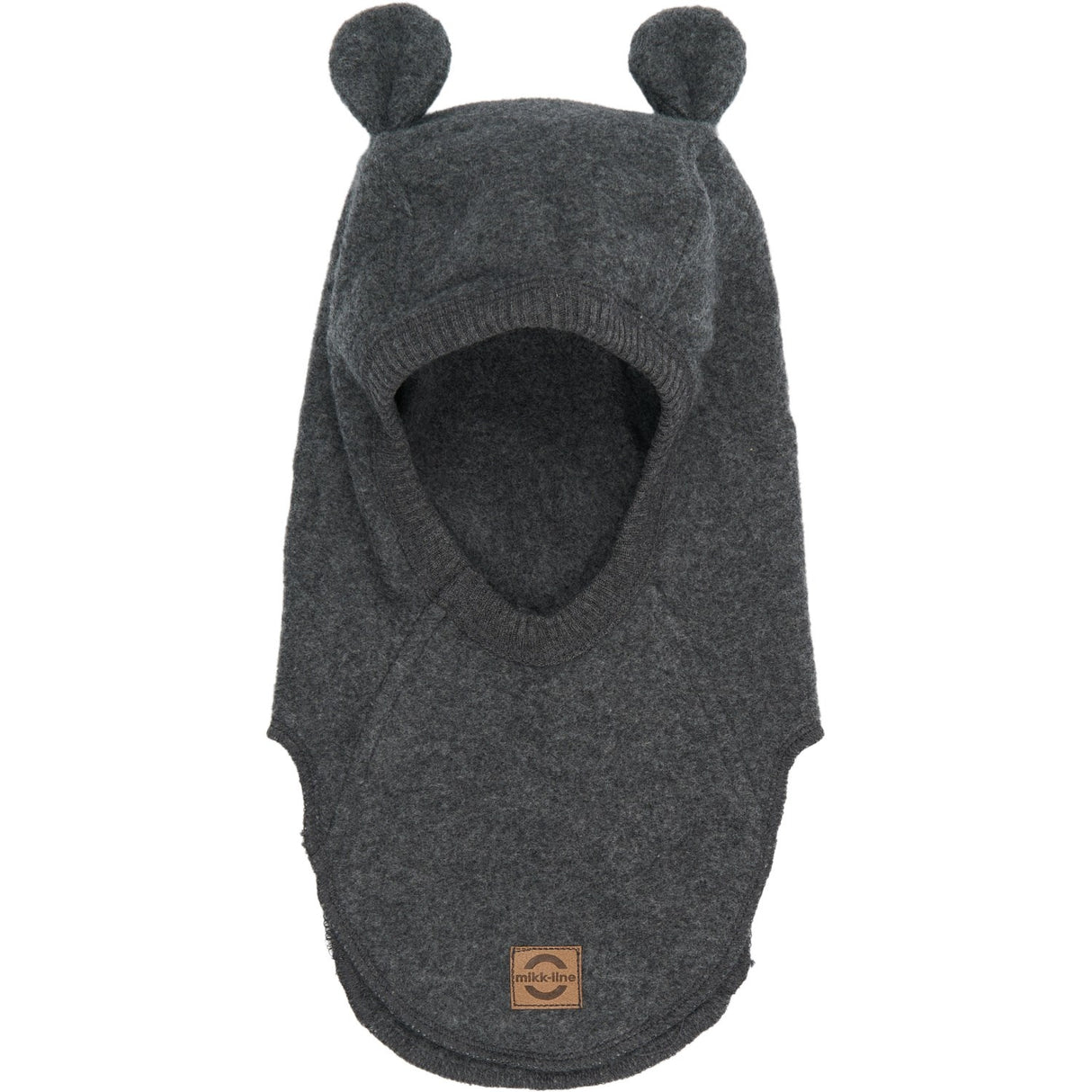 Mikk-Line Anthracite Melange Bomuld Fleece Elefanthue Med Ører