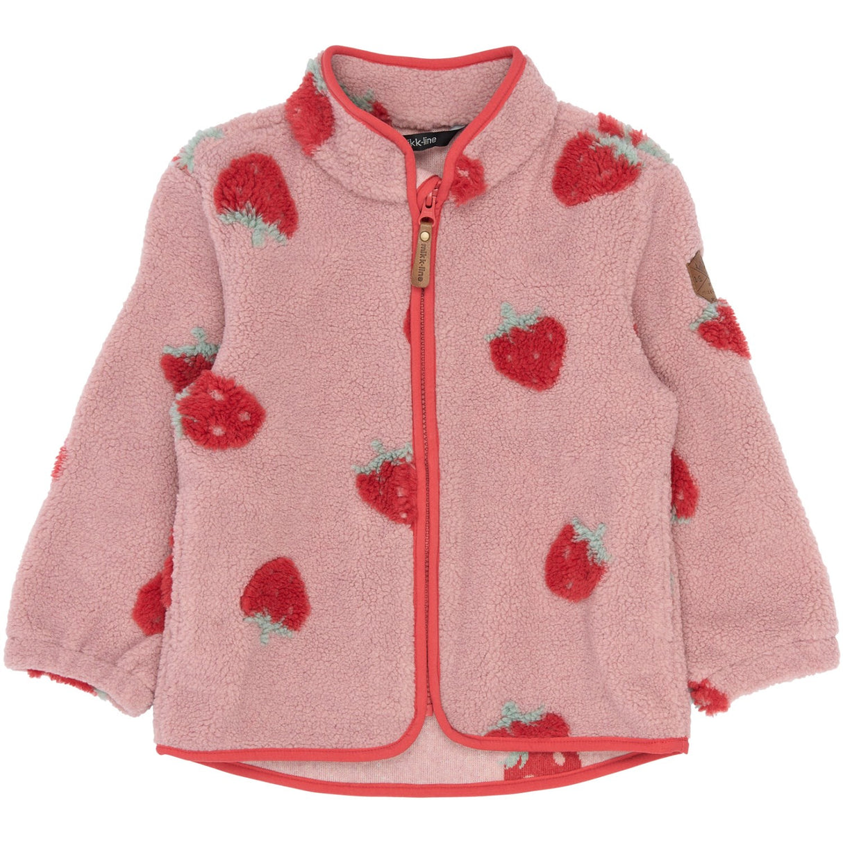 Mikk-Line Strawberry AOP Teddy Jakke 3D