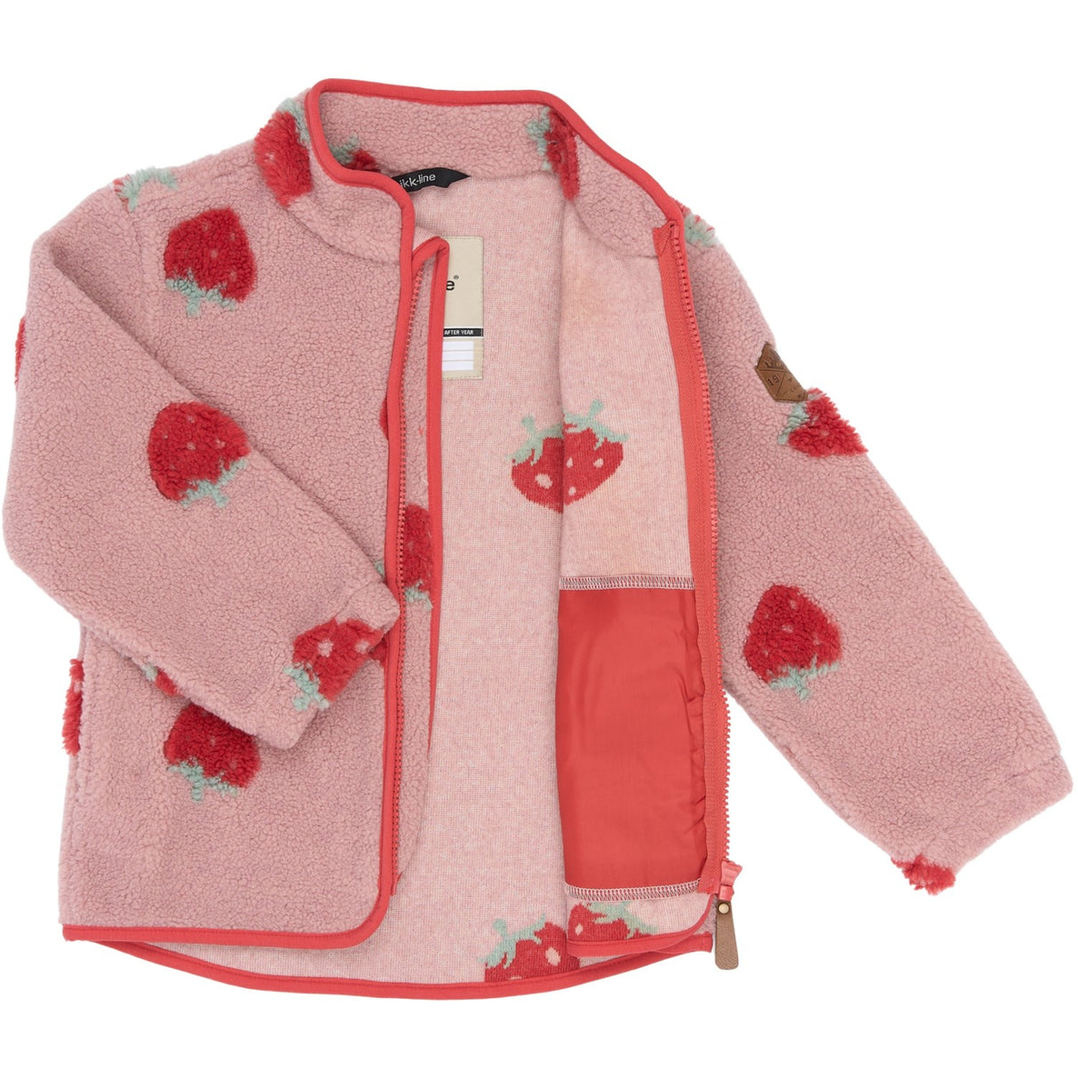 Mikk-Line Strawberry AOP Teddy Jakke 3D