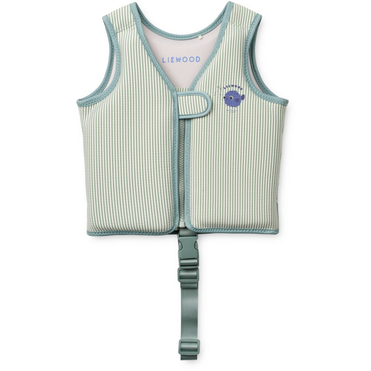 LIEWOOD Peppermint / Sandy Dove Seersucker Swim Vest