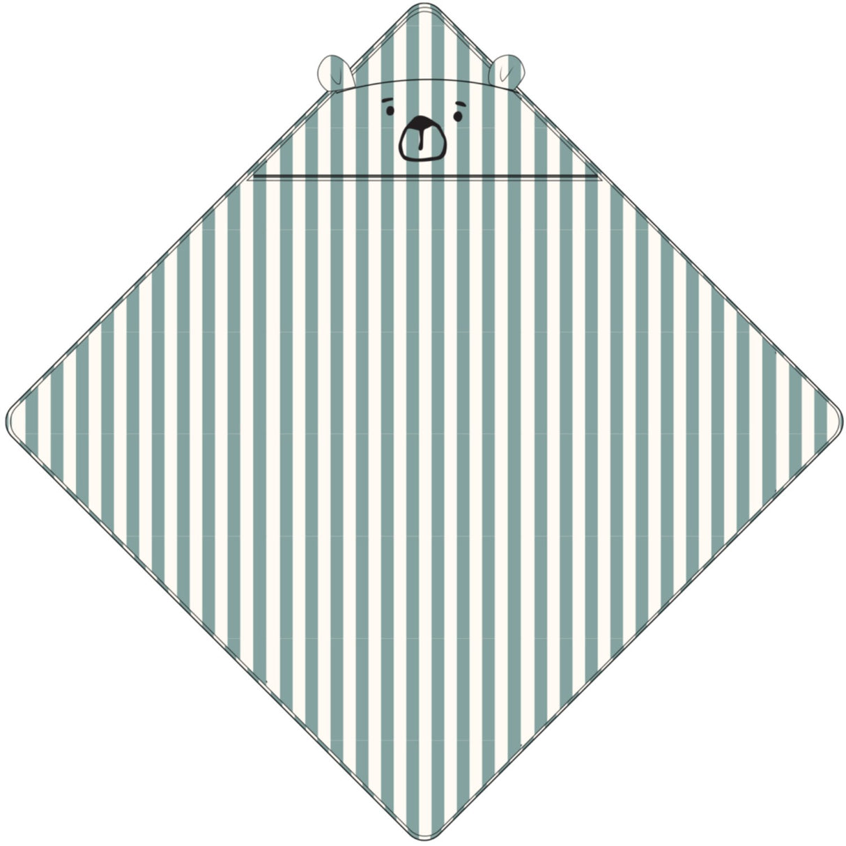 LIEWOOD Peppermint / Creme De La Creme Albert Hooded Håndklæde