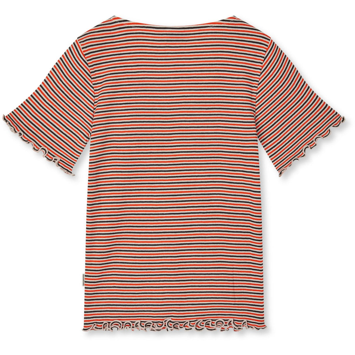 Mads Nørgaard Fiery Red/Vanilla Ice 2X2 Bomuld Stripe Tiki Tee