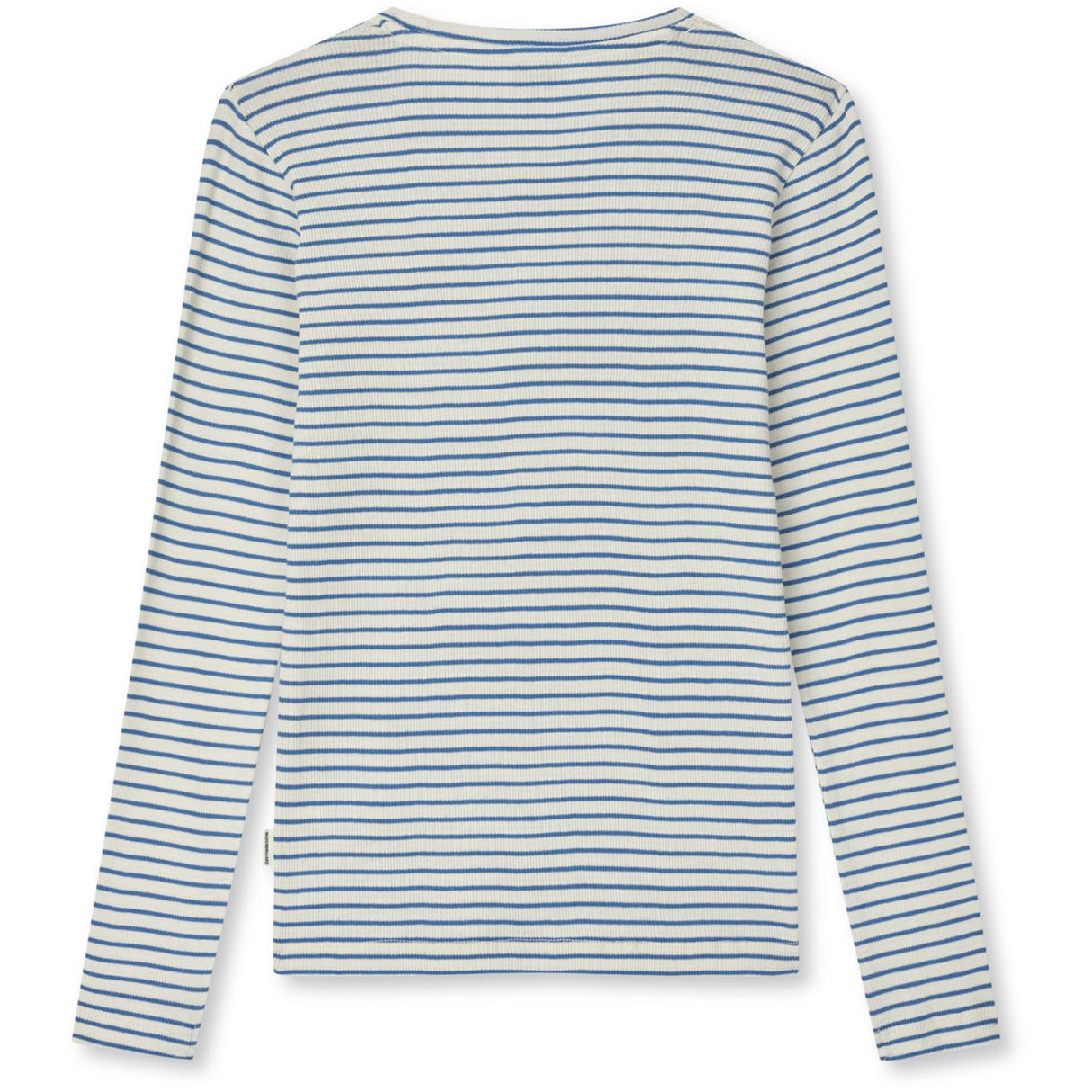Mads Nørgaard Vanilla Ice/Bright Cobalt 2X2 Bomuld Stripe Talino Tee L/S
