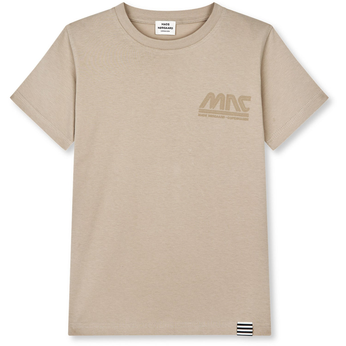Mads Nørgaard Plaza Taupe Printed Tee Thorlino Logo Tee
