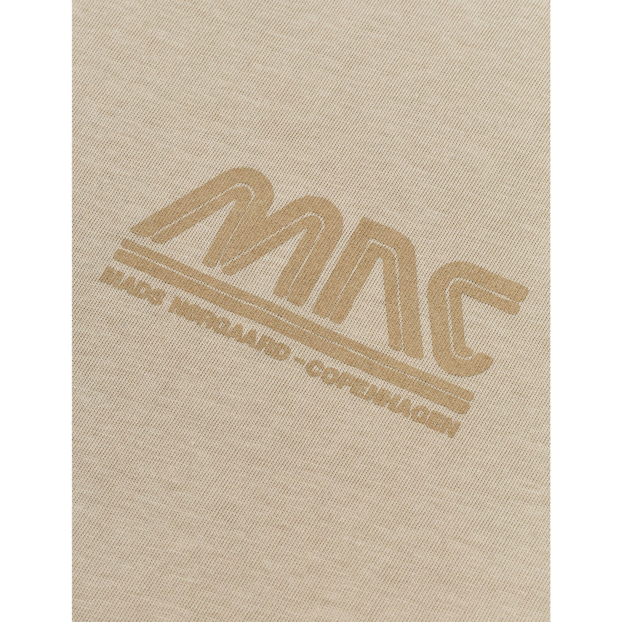 Mads Nørgaard Plaza Taupe Printed Tee Thorlino Logo Tee