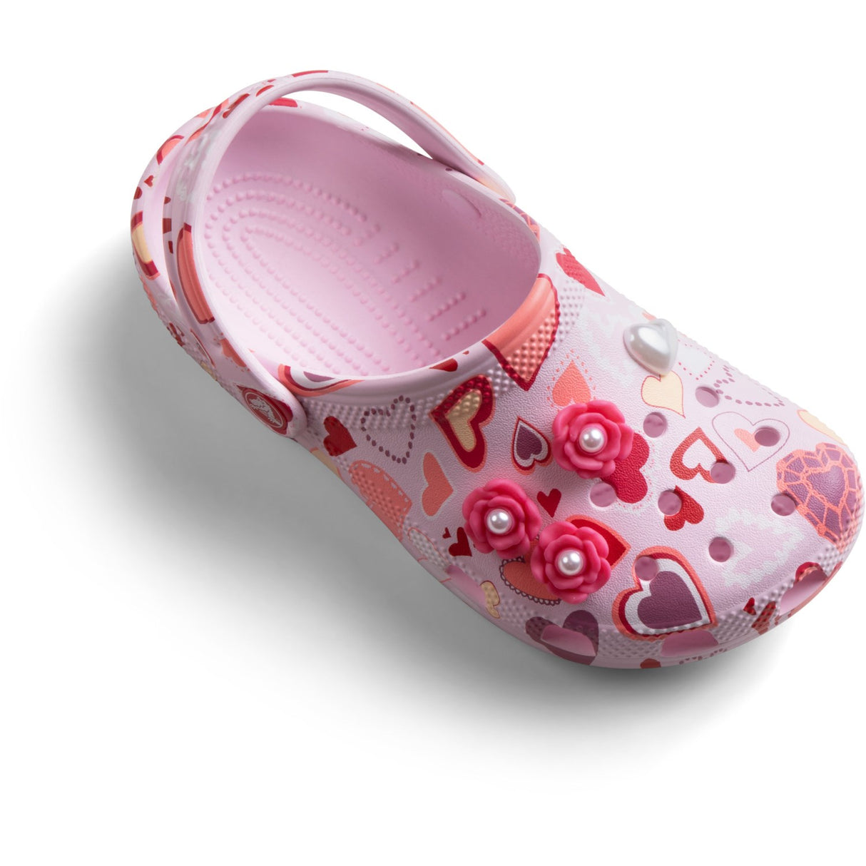 Crocs Pink Milk/Hearts Classic VDay Clog K PkMk/Hts