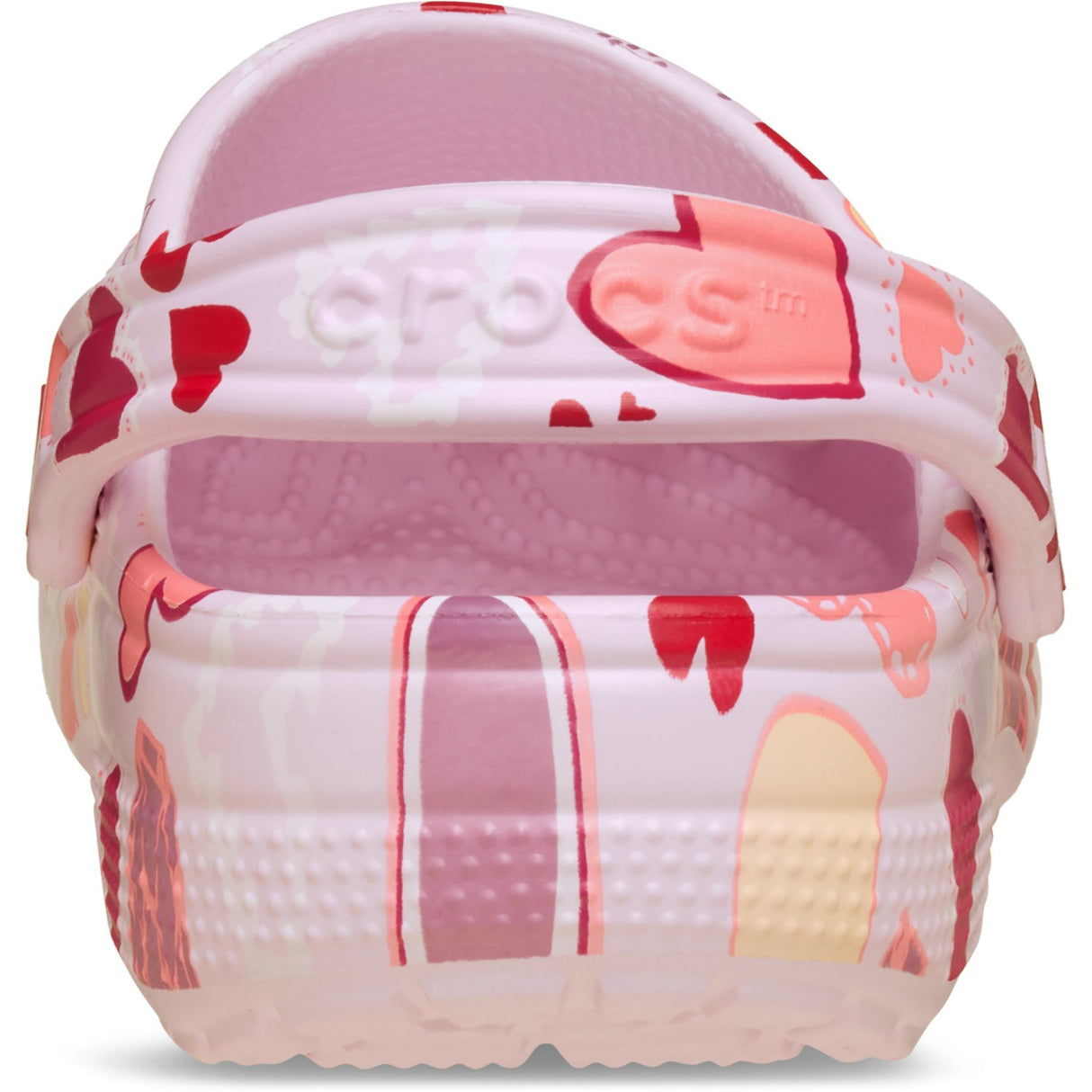 Crocs Pink Milk/Hearts Classic VDay Clog K PkMk/Hts