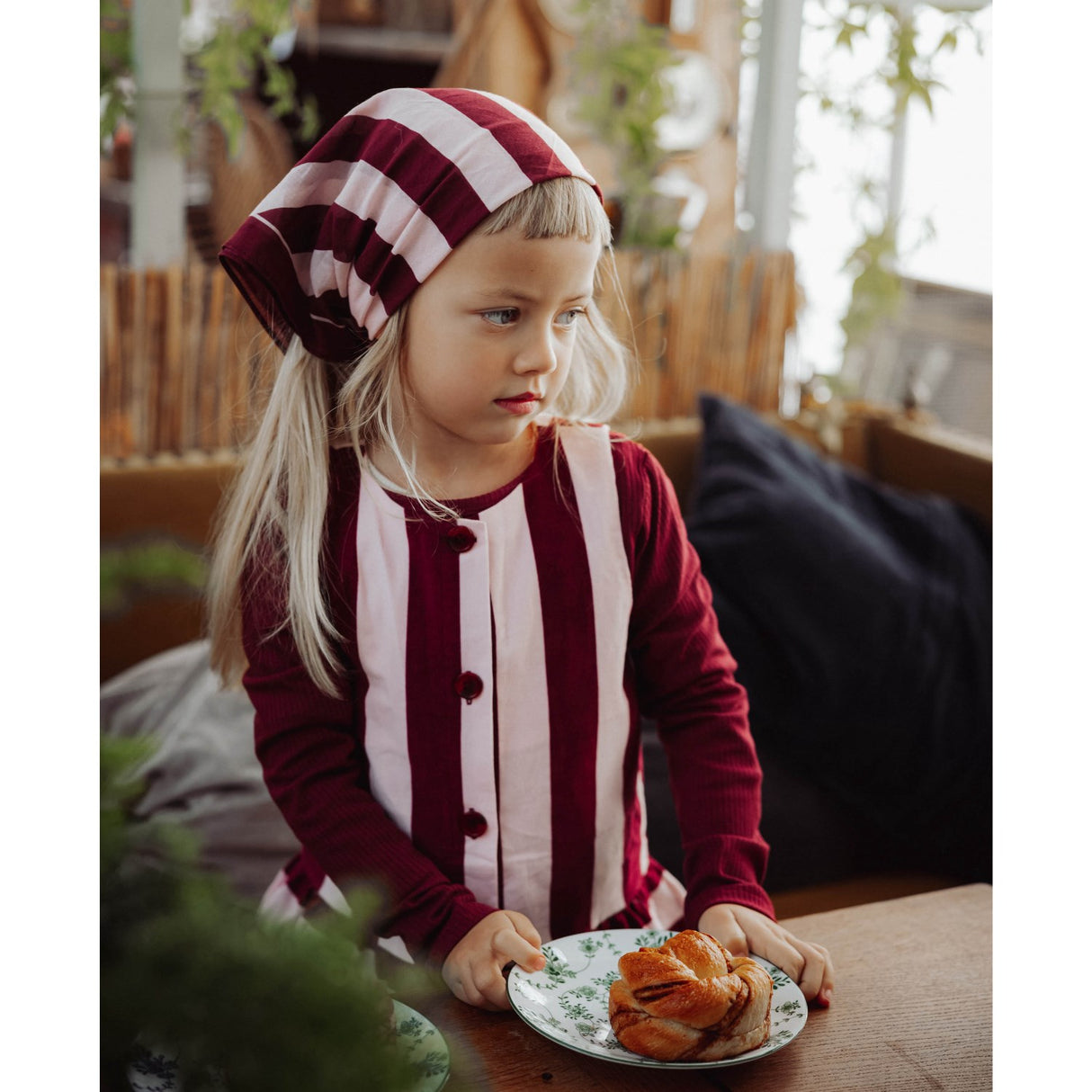 Fliink Burgendy Kenna Ls Bluse