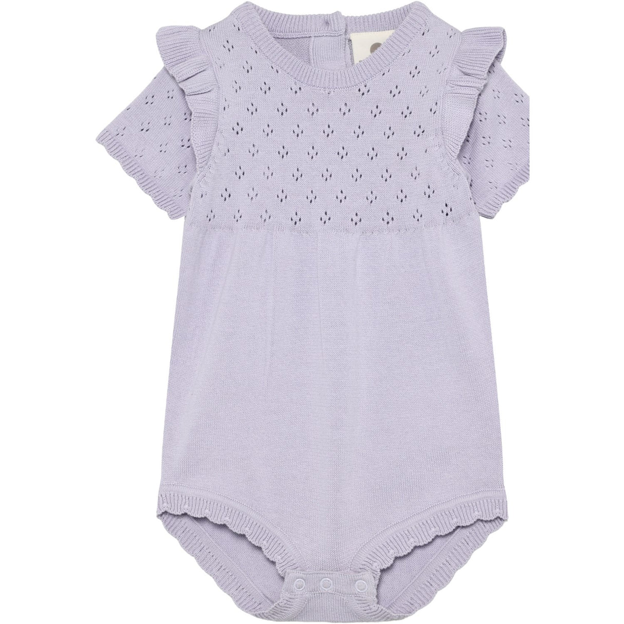 En Fant Purple Heather Romper Strik