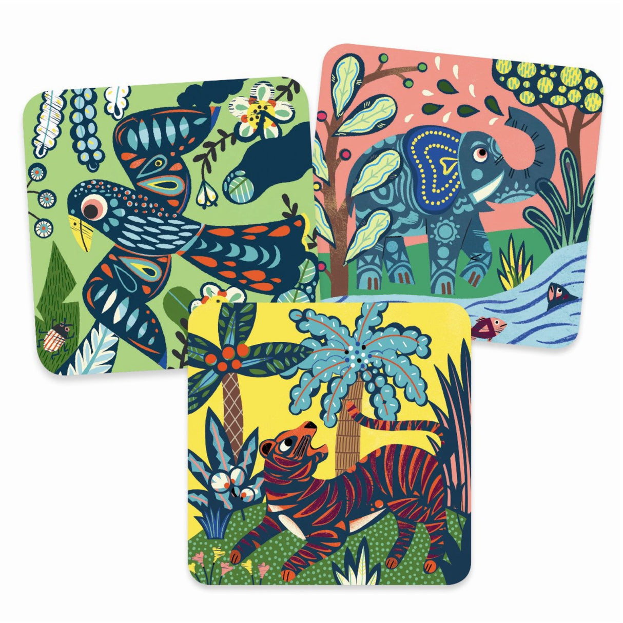 Djeco Scratch Kort For De Små, Store Dyr