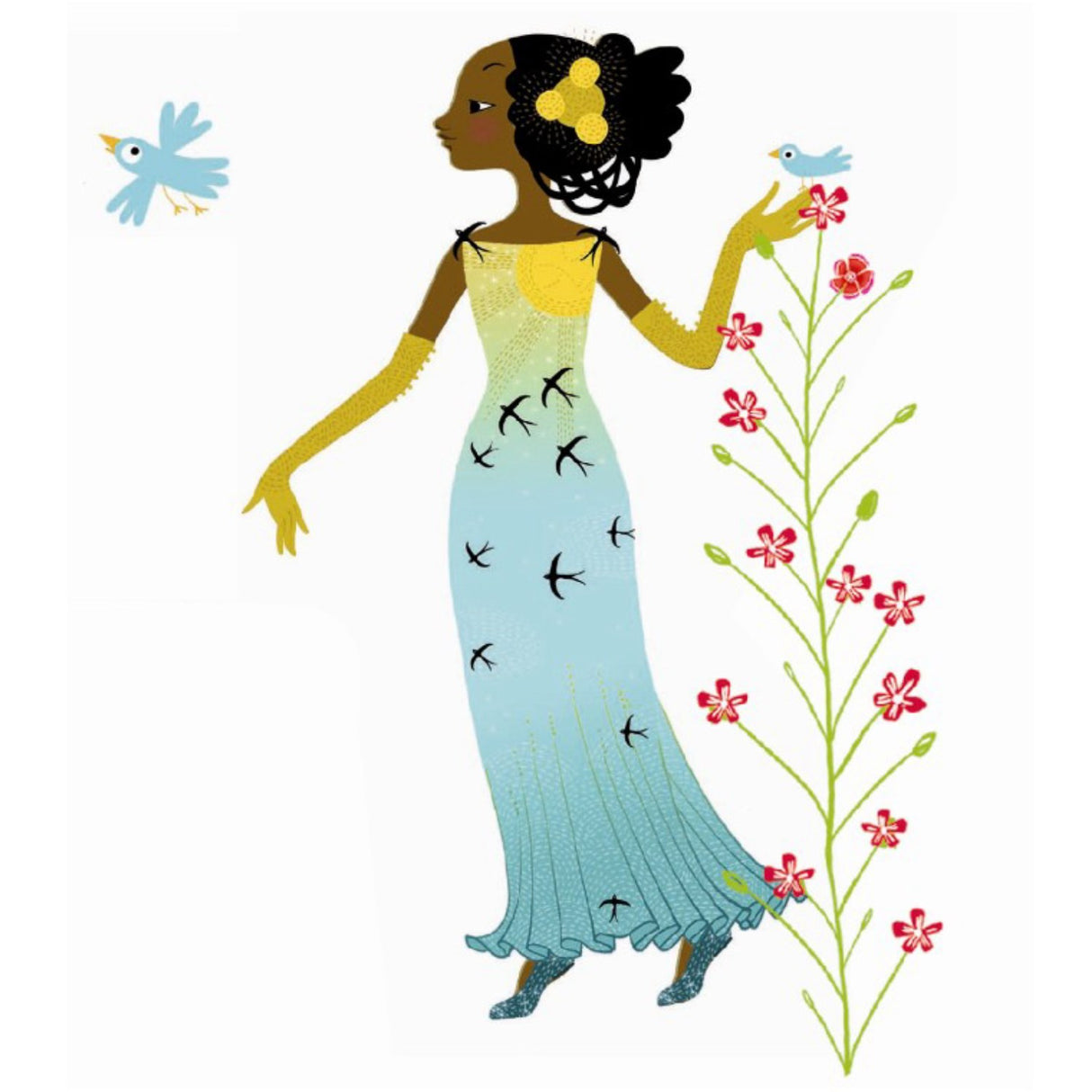 Djeco Påklædningsdukkekort, Årstidernes Kjoler