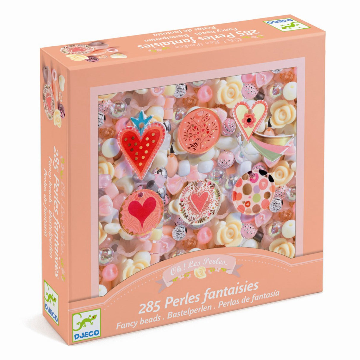 Djeco Kreativ Perler - Plastperler, Hjerter