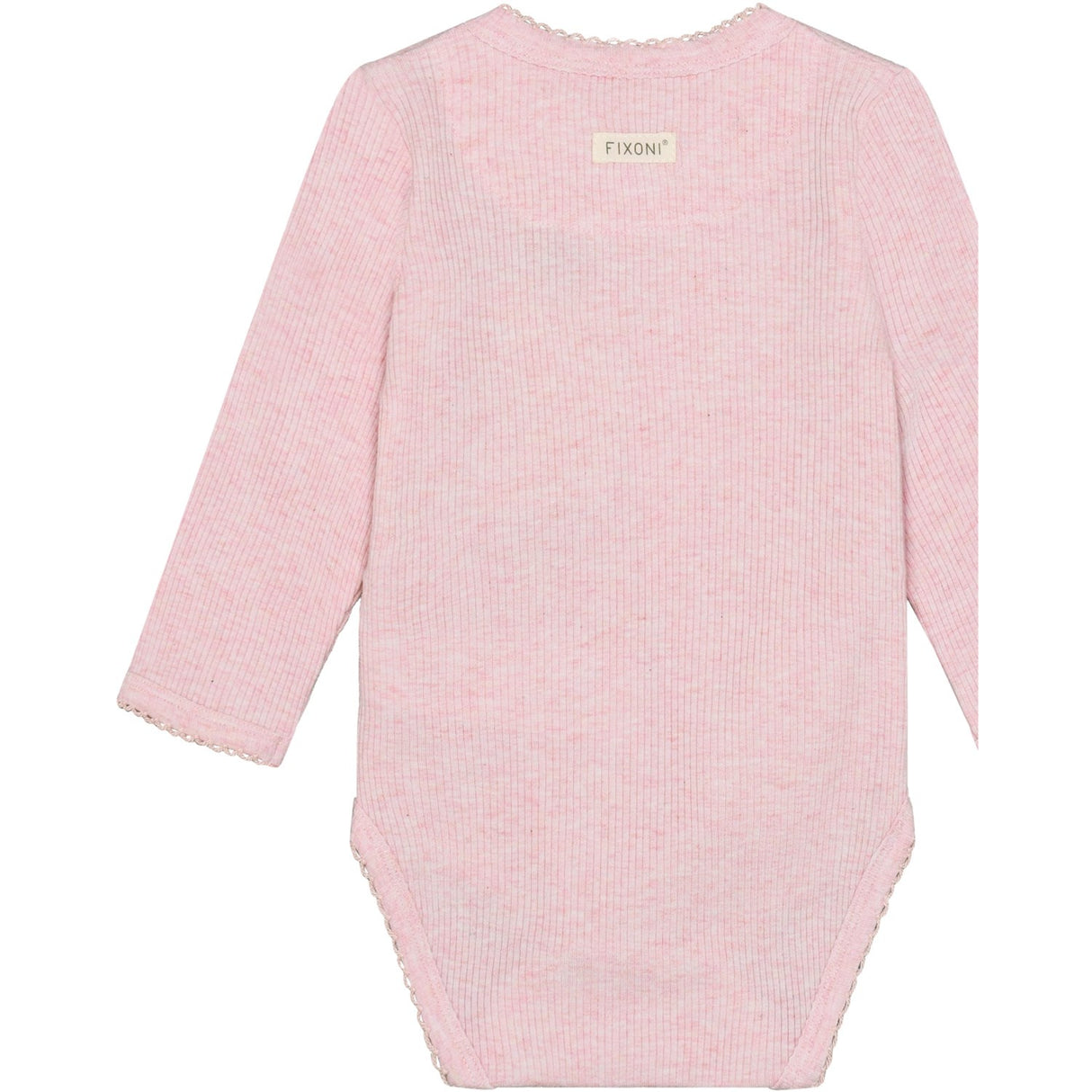 FIXONI Bleached Mauve Melange Slå-om Body Ls Melange Rib
