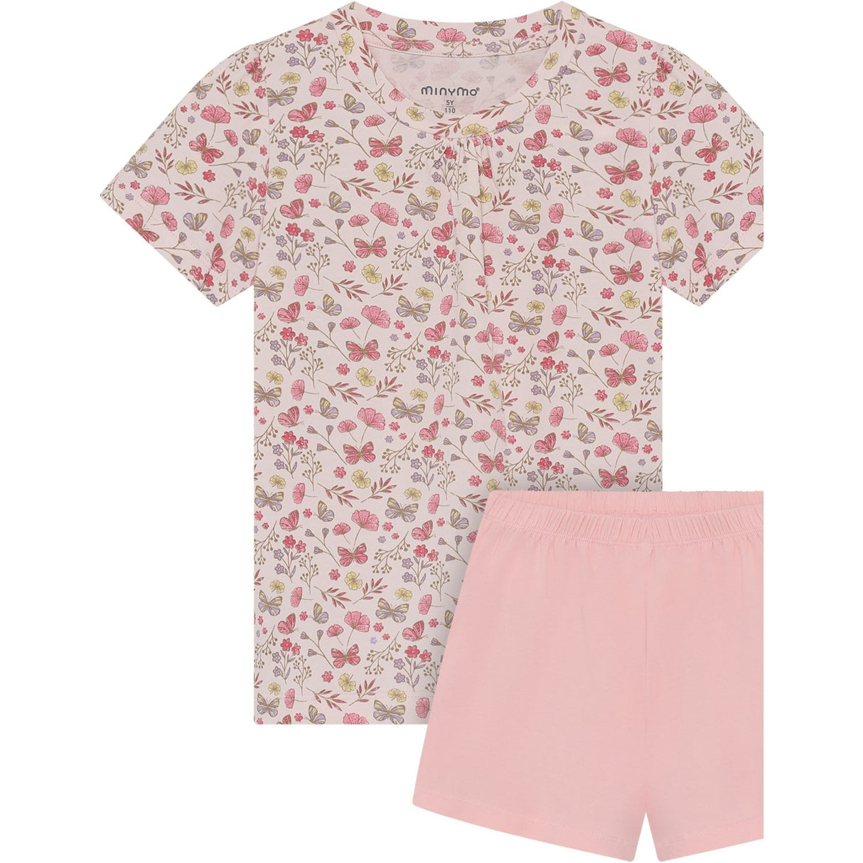 Minymo Raindrops On Roses T-Shirt+Short Sæt Aop