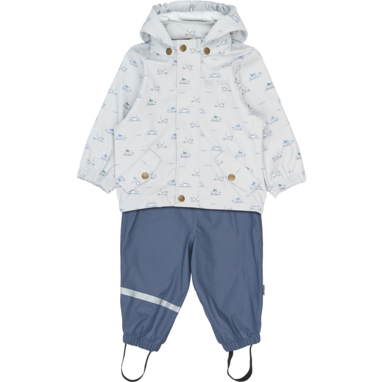 Petit Piao Pearl Blue Boat AOP PPDai Regntøj Sæt