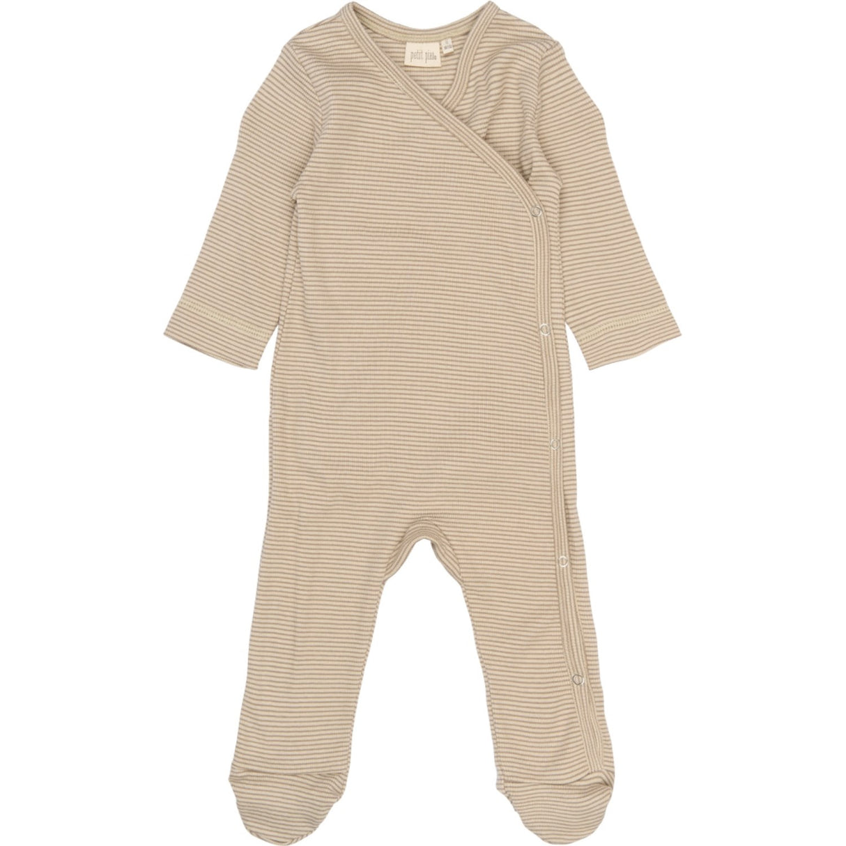 Petit Piao Pure Cashmere/Dark Off White PPDian L_S Buksedragt Fold Feet NB NOOS