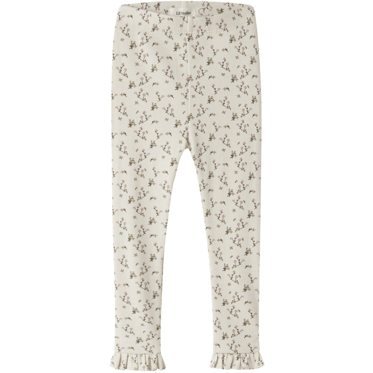 Lil'Atelier Turtledove Rose Flower Nmflago Mer Slim Leggings Lil