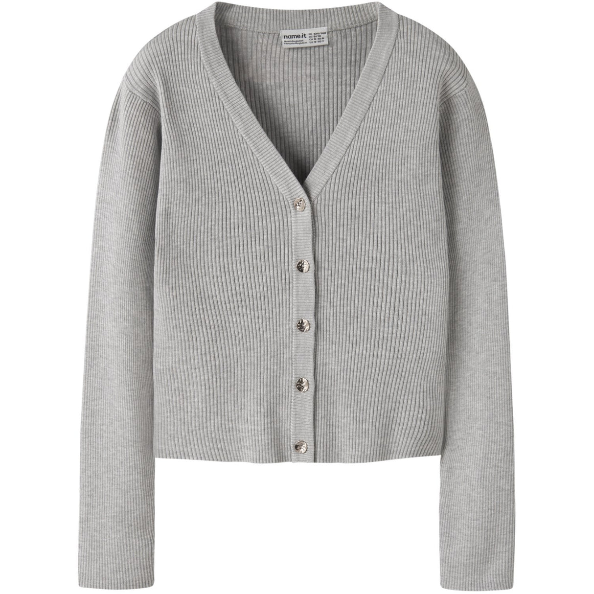 Name It Light Grey Melange Nkflarenlise Xsl Ls Strik Card