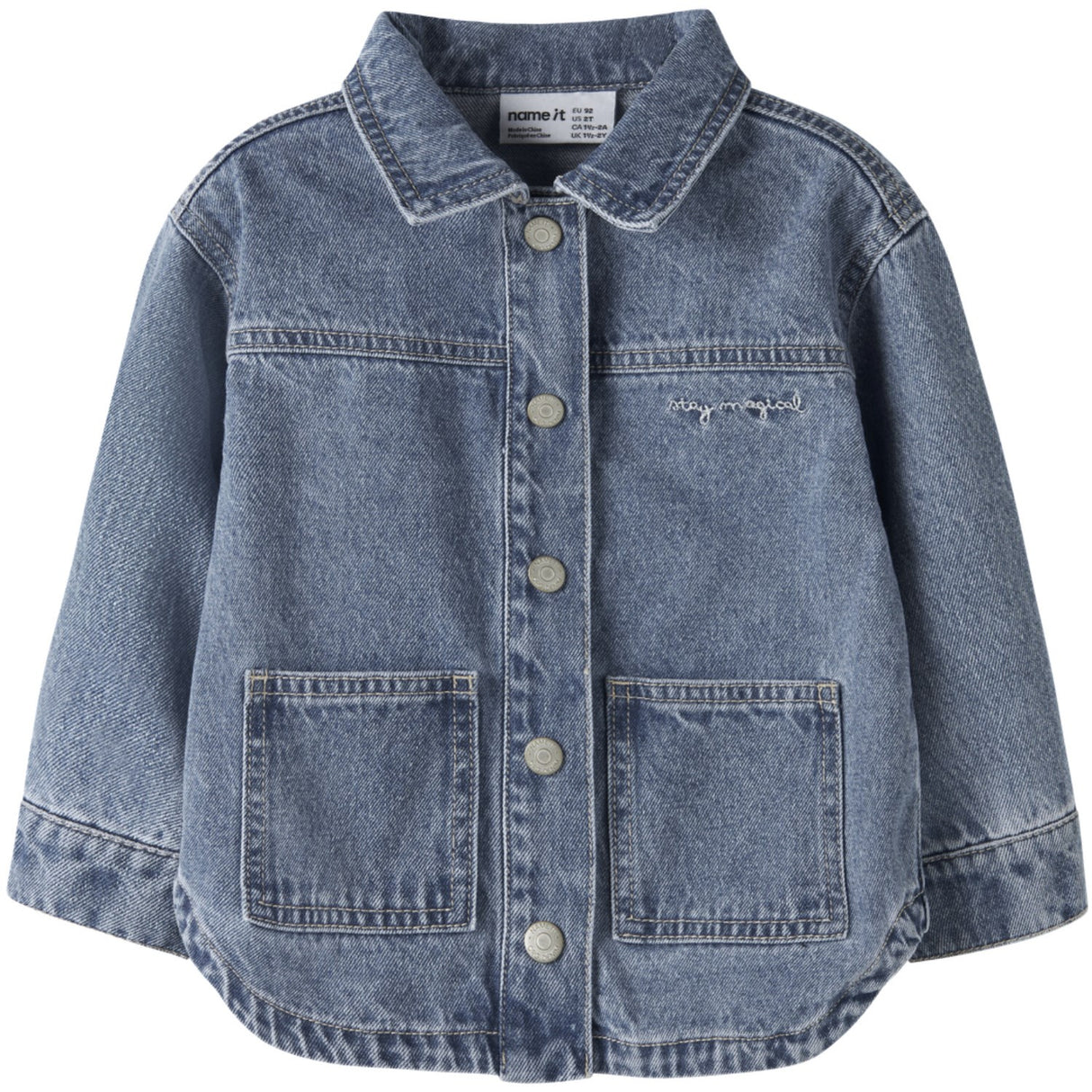 Name It Medium Blue Denim Unicorn Glitter Nmfluna Glitter Dnm Jakke 4577-Im L