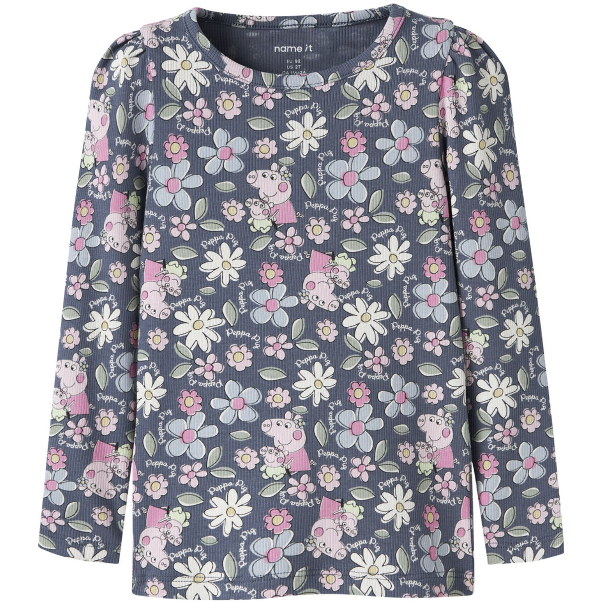 Name It Vintage Indigo Nmfjundi Peppa Ls Slim Top Cplg
