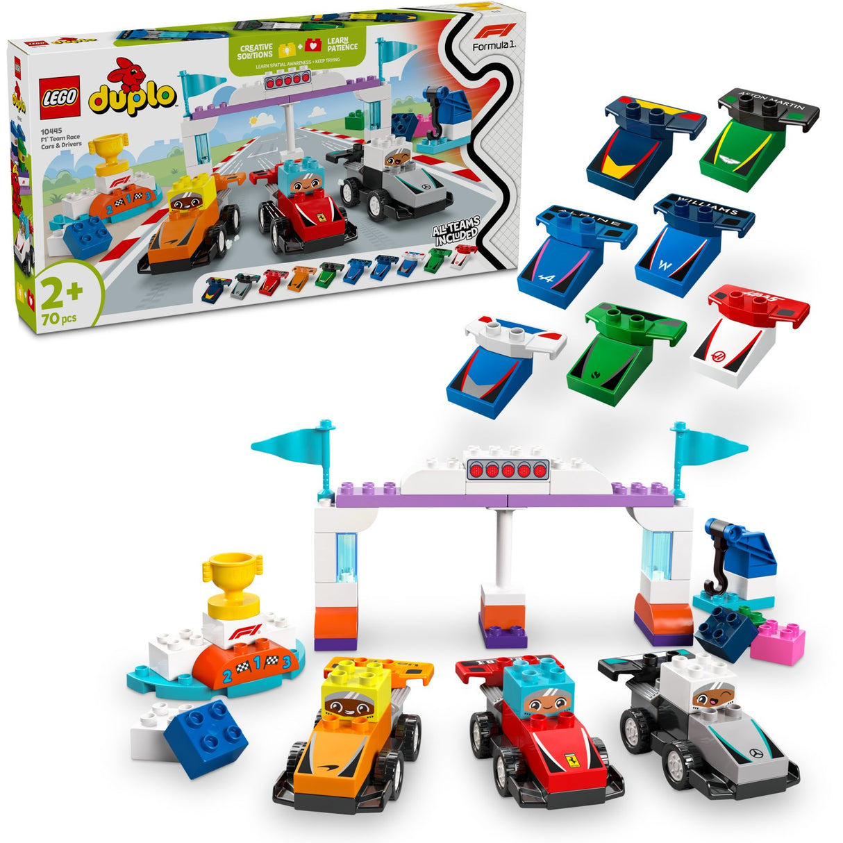 LEGO® DUPLO Town - F1®-teams Med Racerbiler Og Kørere 10445