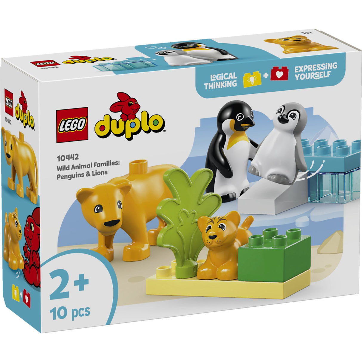 LEGO® DUPLO Town - Vilde Dyrefamilier: Pingviner Og Løver 10442