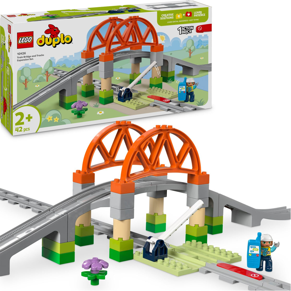 LEGO® DUPLO Town - Togbro Og Spor – Udvidelsessæt 10426