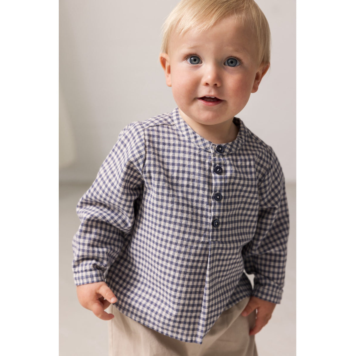MarMar Cotton Linen Marine Check Totoro Skjorte