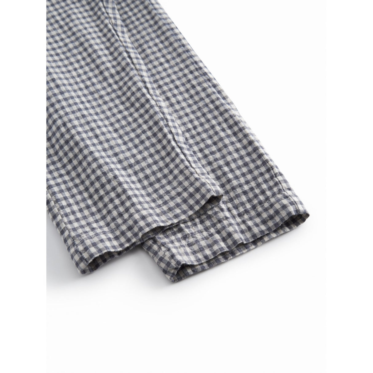 MarMar Cotton Linen Marine Check Panto Bukser