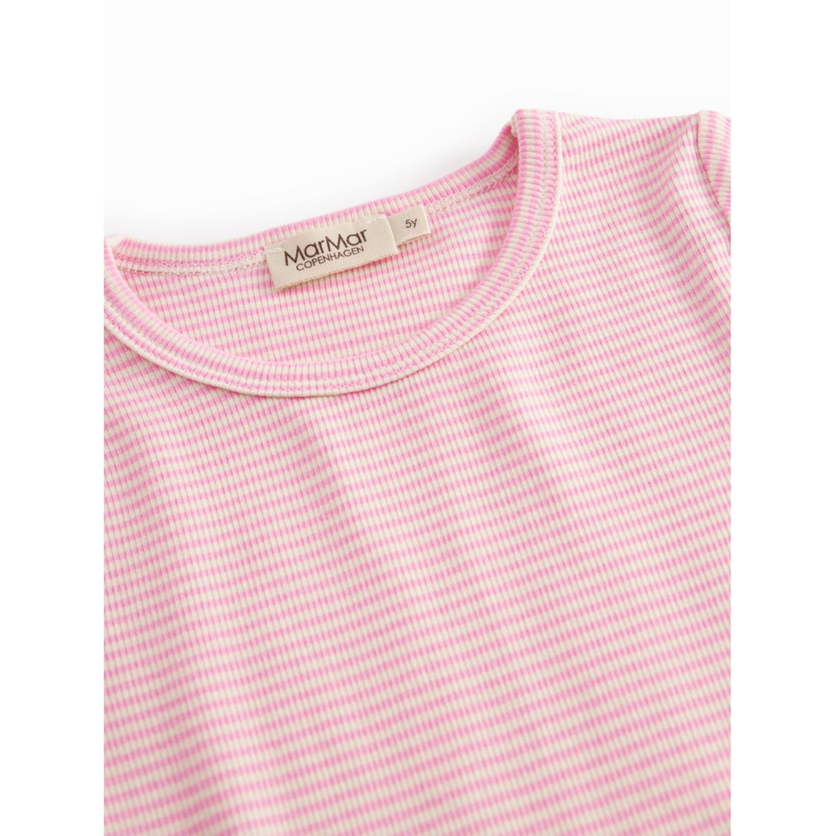 MarMar Modal Fine Rib Pink Stripe Tani T-shirt