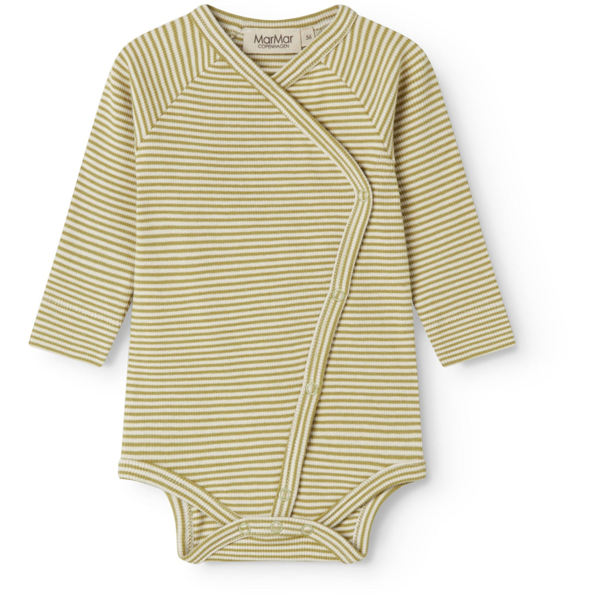 MarMar Newborn Modal Fine Rib Olive Stripe Bellis Body