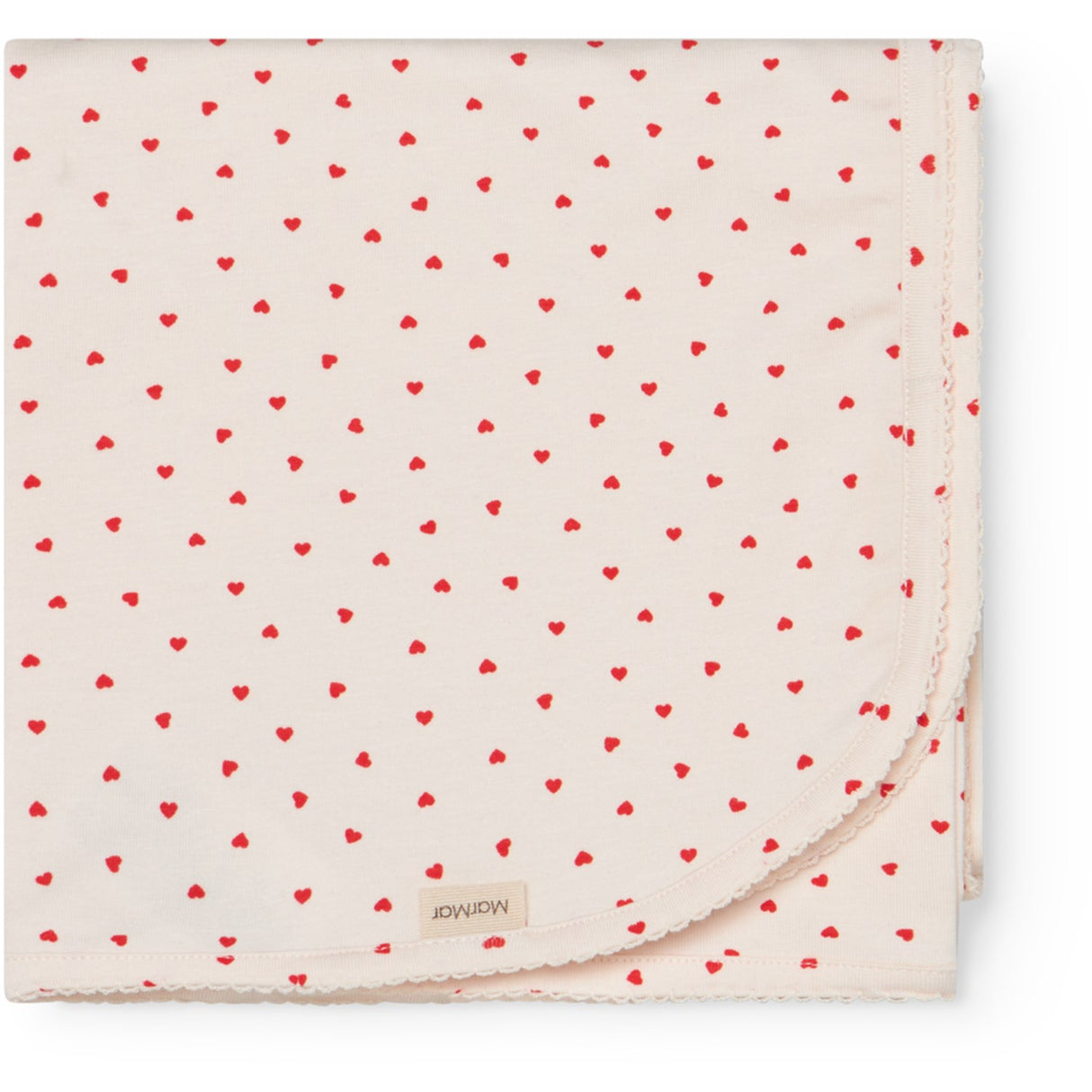 MarMar Newborn Modal Smooth Print Happy Hearts Alida Tæppe