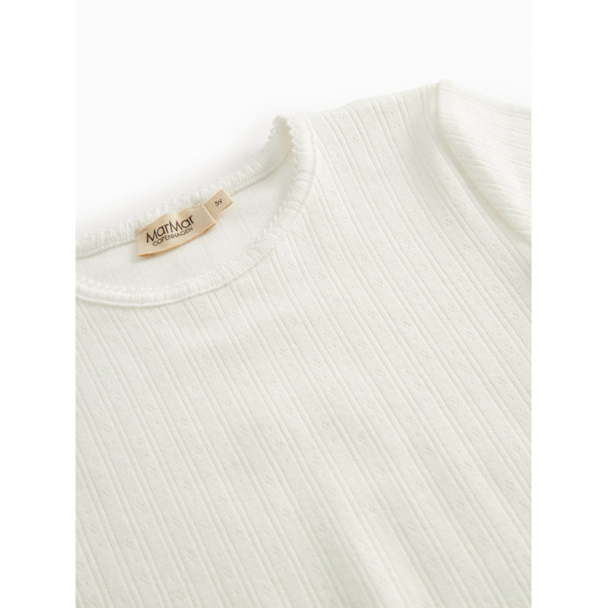 MarMar Modal Pointelle Gentle White Tamra SS T-shirt
