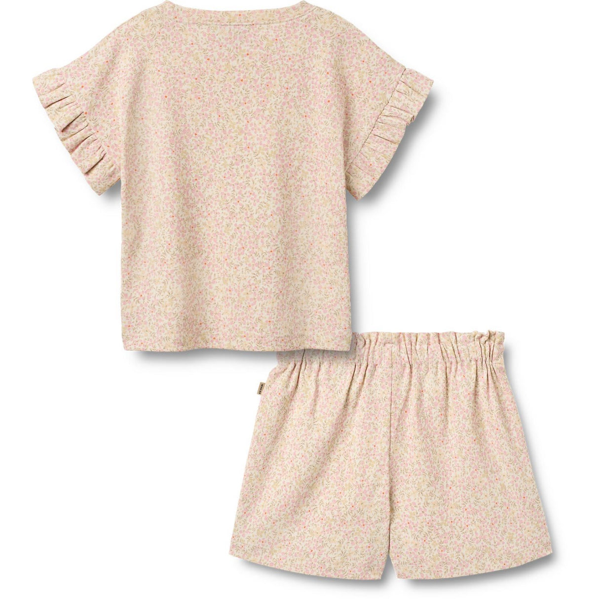 Wheat Coral Flowers Sæt T-shirt & Shorts Ally