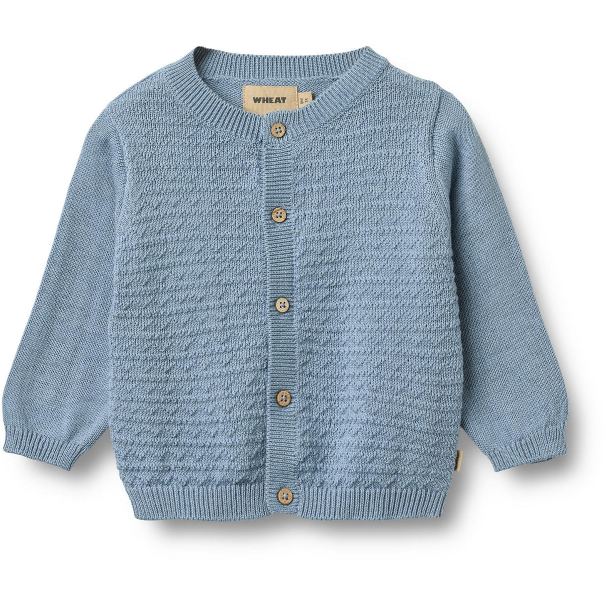 Wheat Faded Denim Strik Cardigan Bjørn