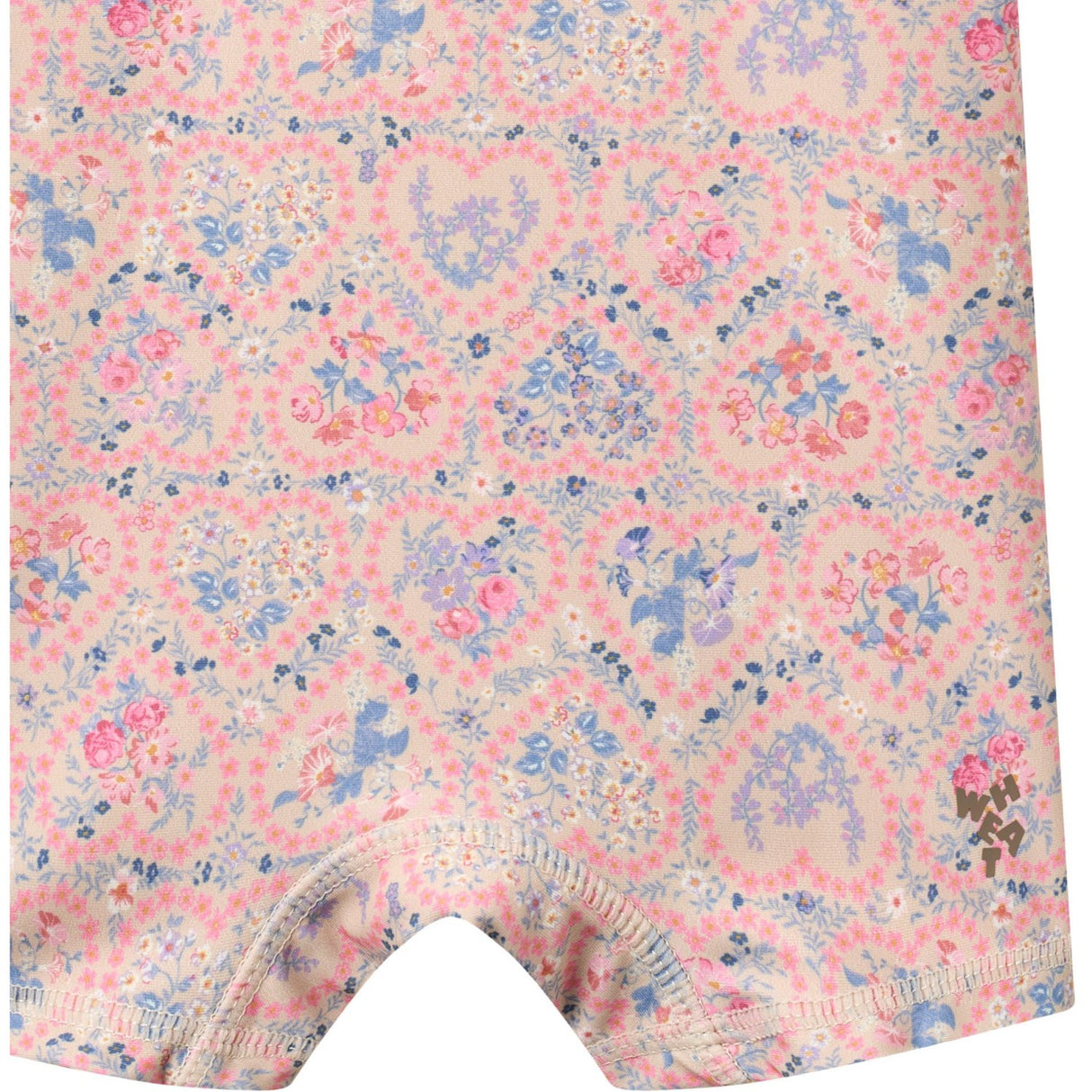 Wheat Pink Heart Flowers Badeheldragt S/S Cas