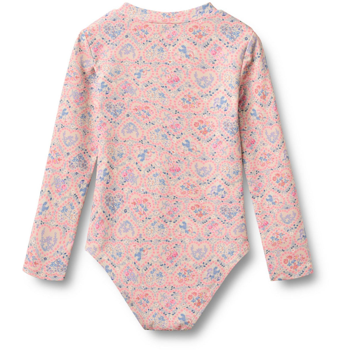 Wheat Pink Heart Flowers Badeheldragt L/S Margot