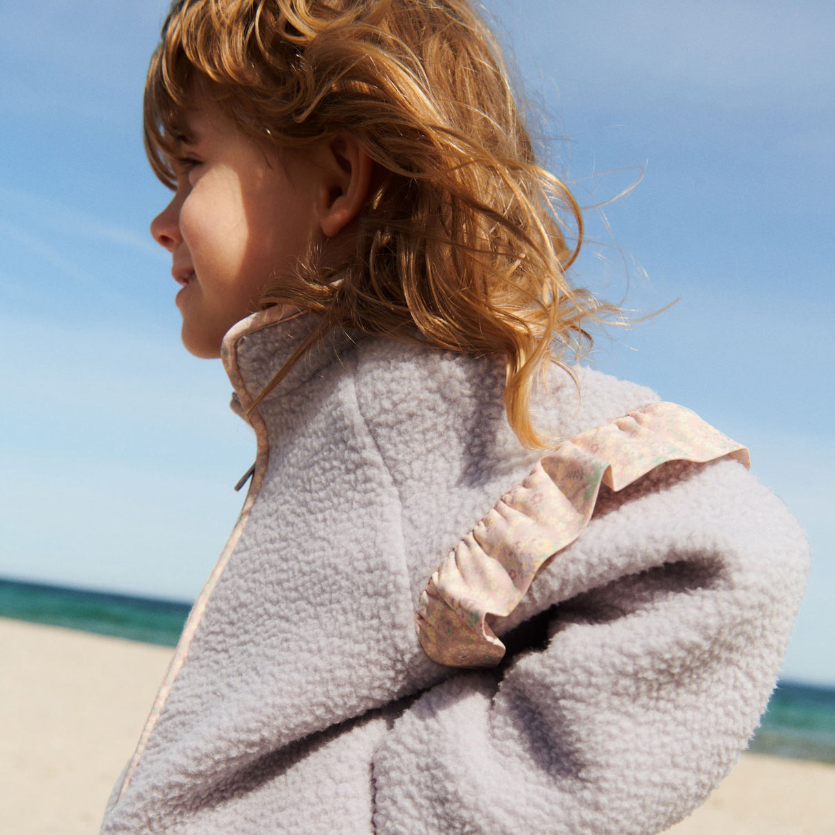 Wheat Lavender Rain Fleece Jakke Ellena