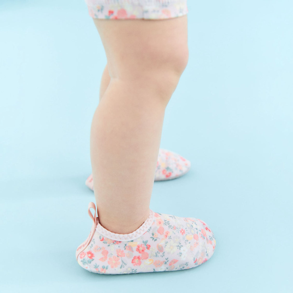 Wheat Powder Flowers And Seashells Swimshoe Dolphin