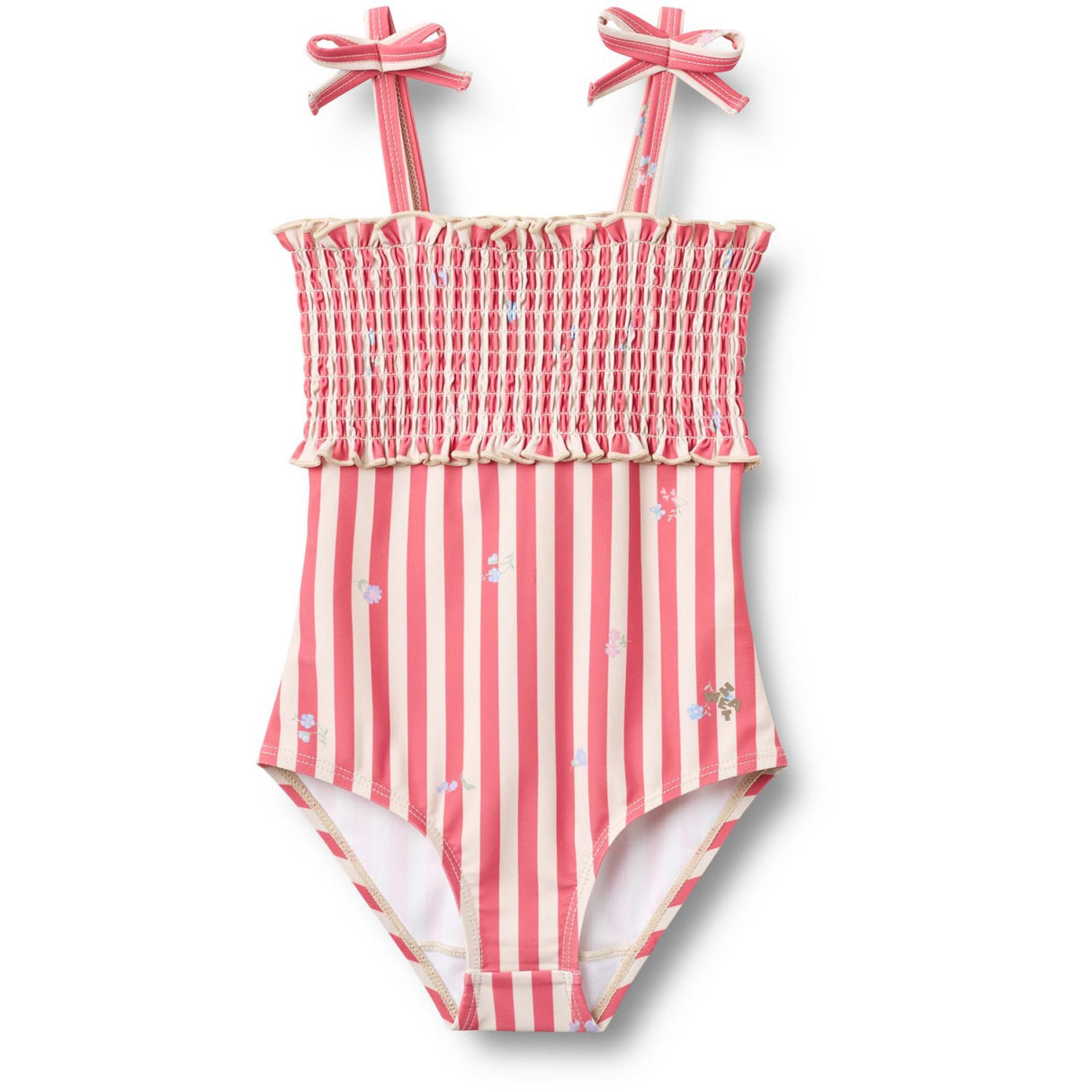 Wheat Red Stripe Flowers Badeheldragt Selma