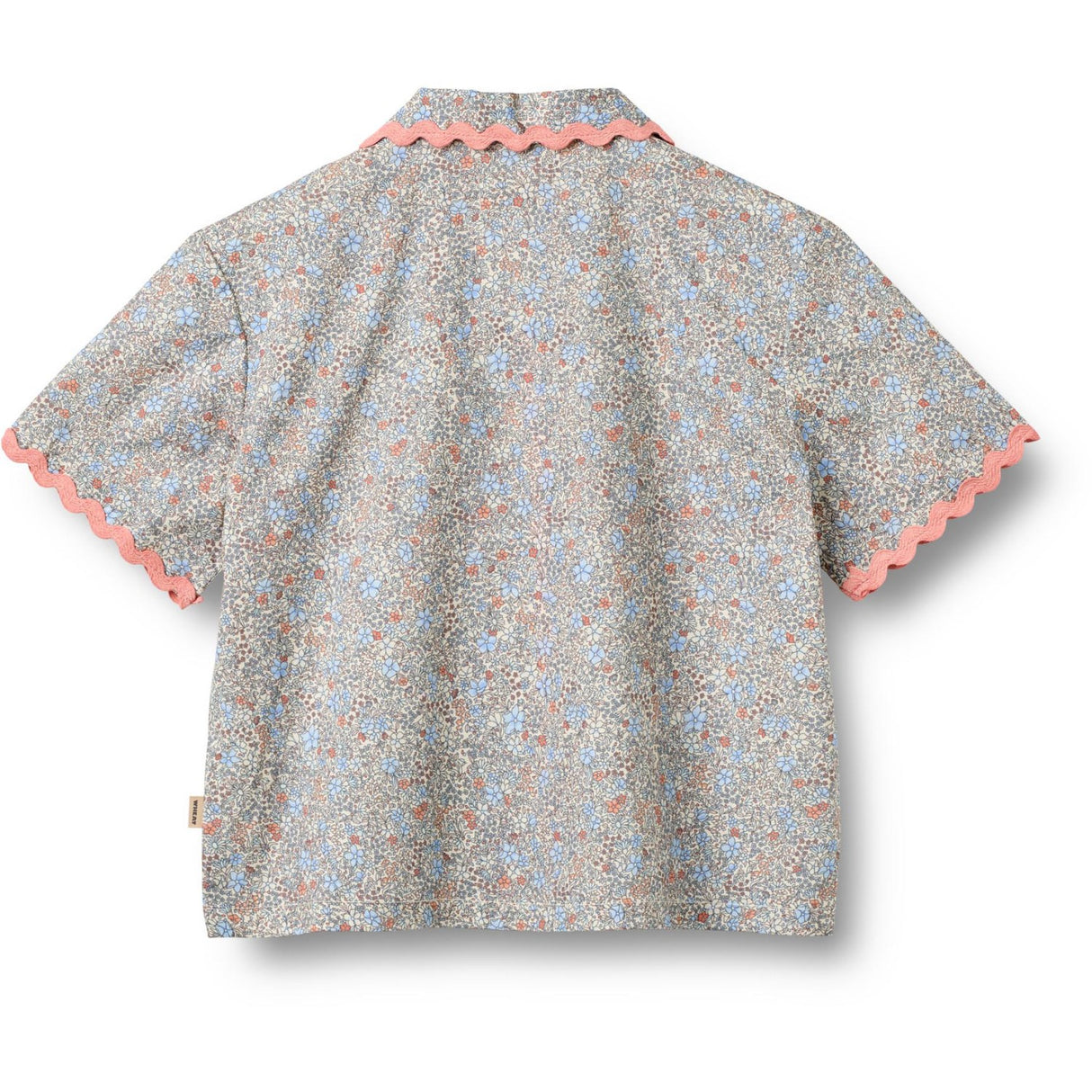 Wheat Air Blue Flowers Skjorte S/S Lace Vilma
