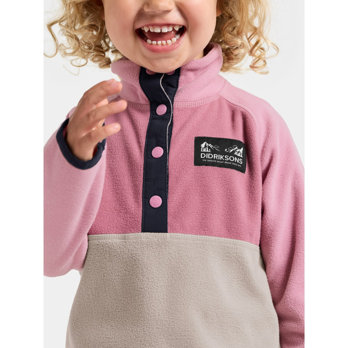 Didriksons Heather Pink Monte Kids Half Bu 5