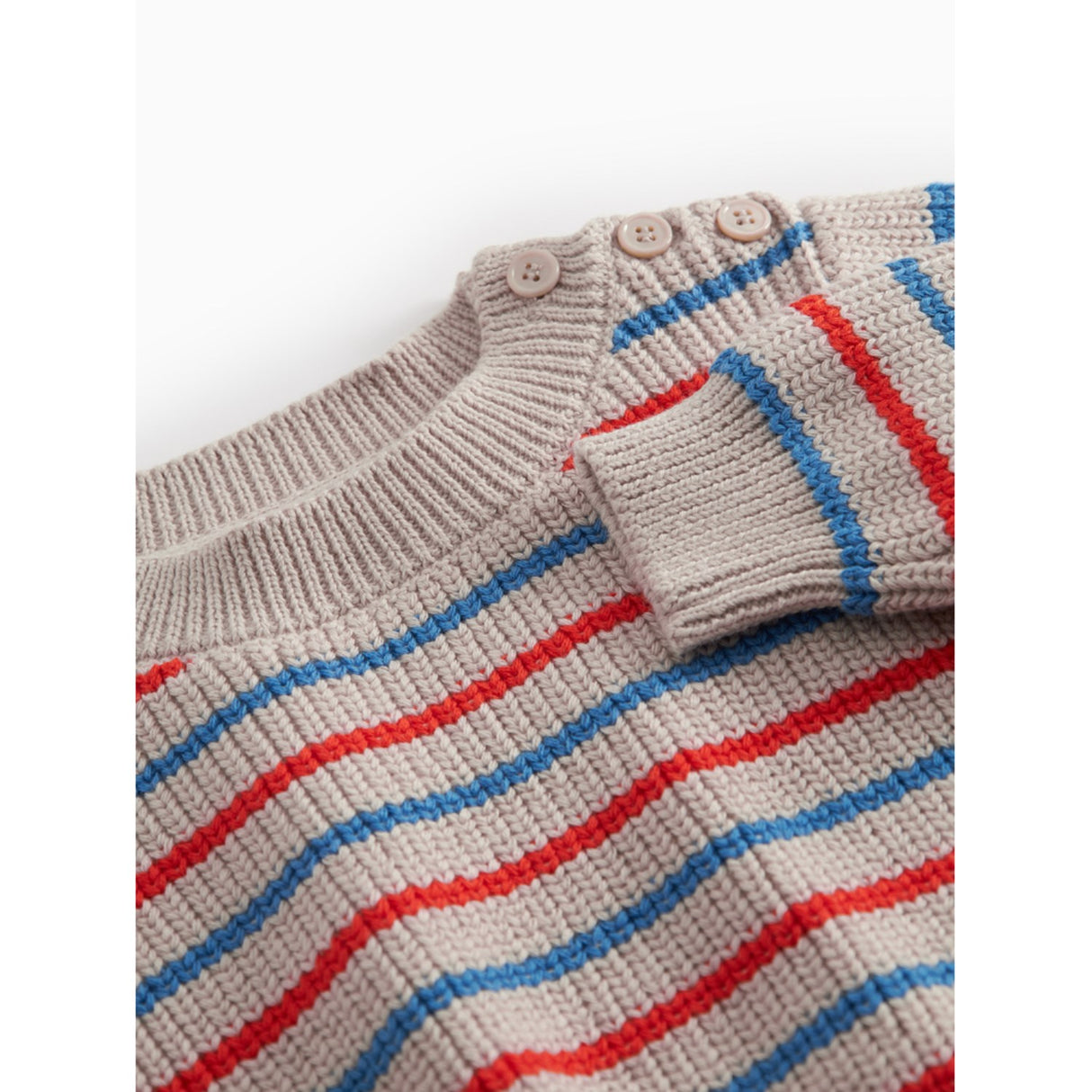 MarMar Cotton Knit EA Stripe Tomato Mix Stripe Teno B Strikket Bluse