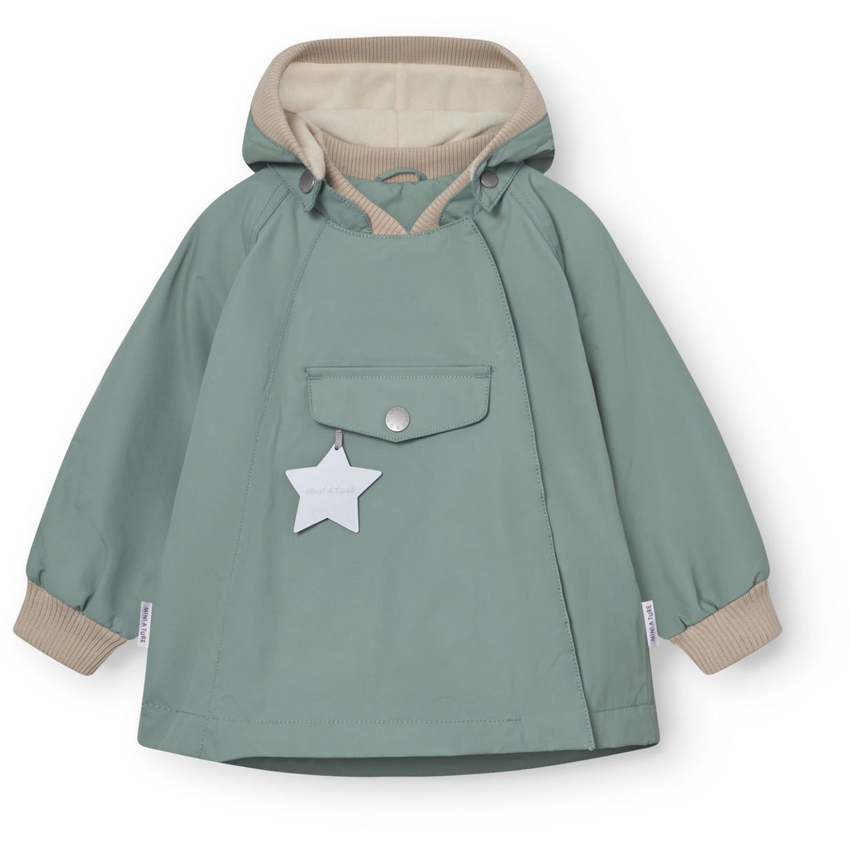 Mini A ture Granite Green Matwai Fleece Lined Jacket. Grs