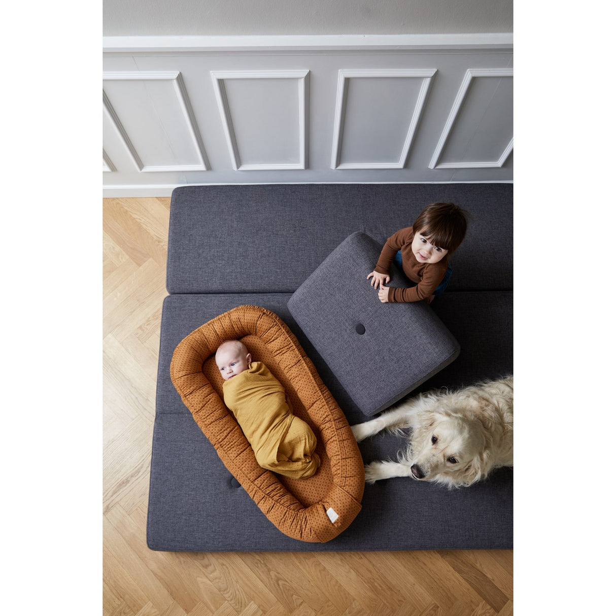 by KlipKlap Brown Indian Diamonds Baby Nest