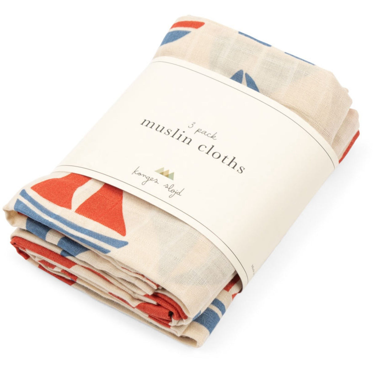 Konges Sløjd Ahoy 3 Pak Muslin Cloth Gots