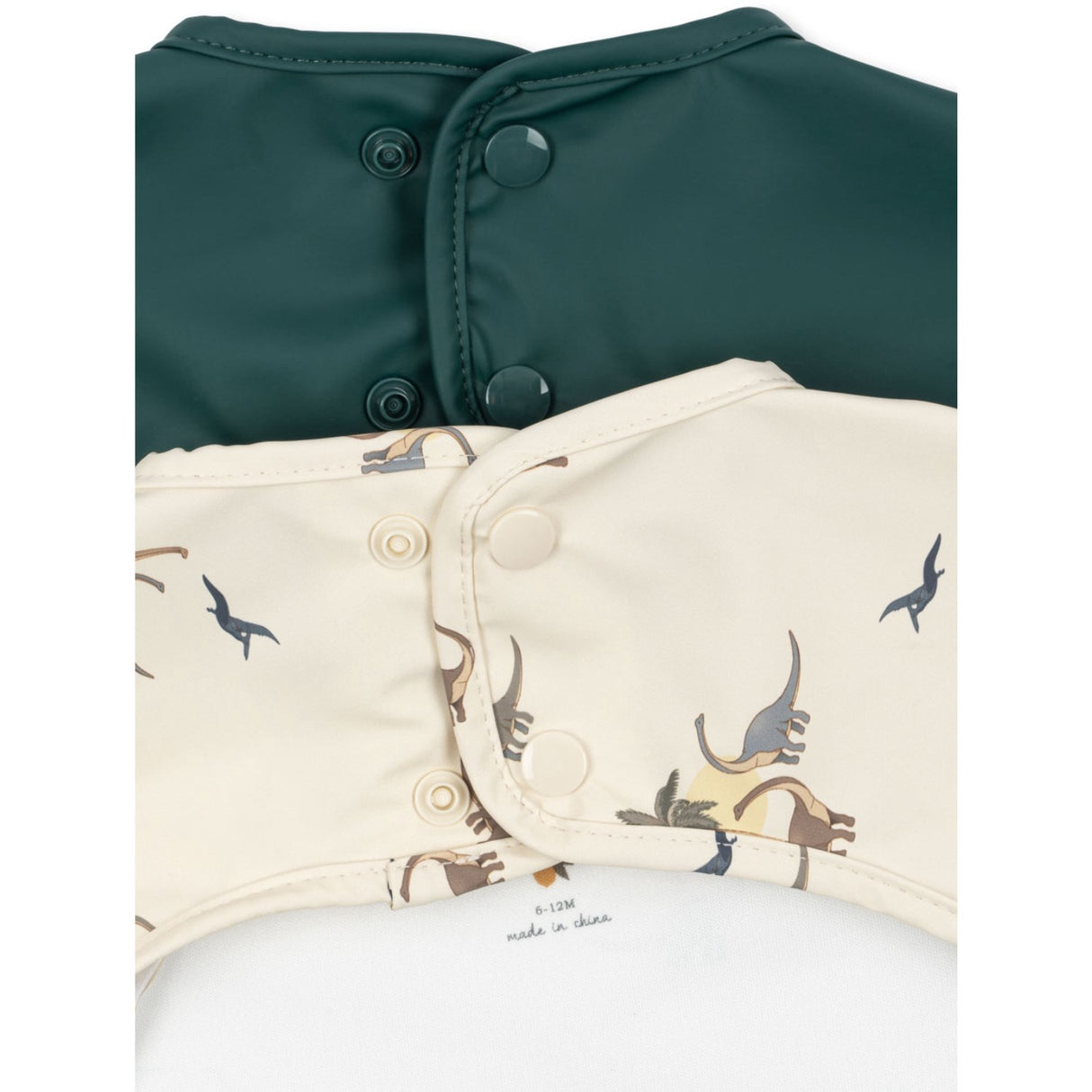 Konges Sløjd Kubi/Rain Forest 2 Pak Dinner Hagesmæk Med Ærmer